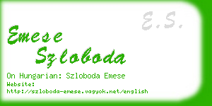 emese szloboda business card